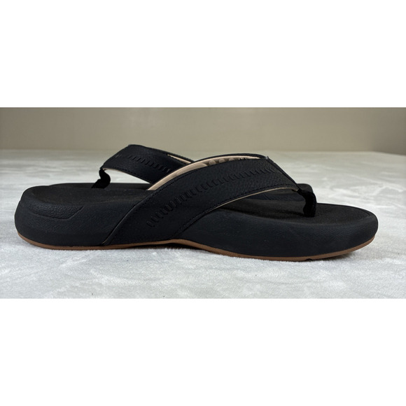 Hurley Men\'s Wave Runner Comfort Easy Step-In Flip-Flop Size 10 Grey & Black